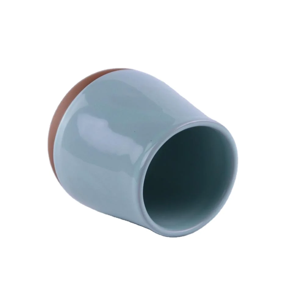 Best Selling Colored Fine Porcelain terracotta Ceramic Tea Cup Without Handle Coffee Mug Reusable Cup