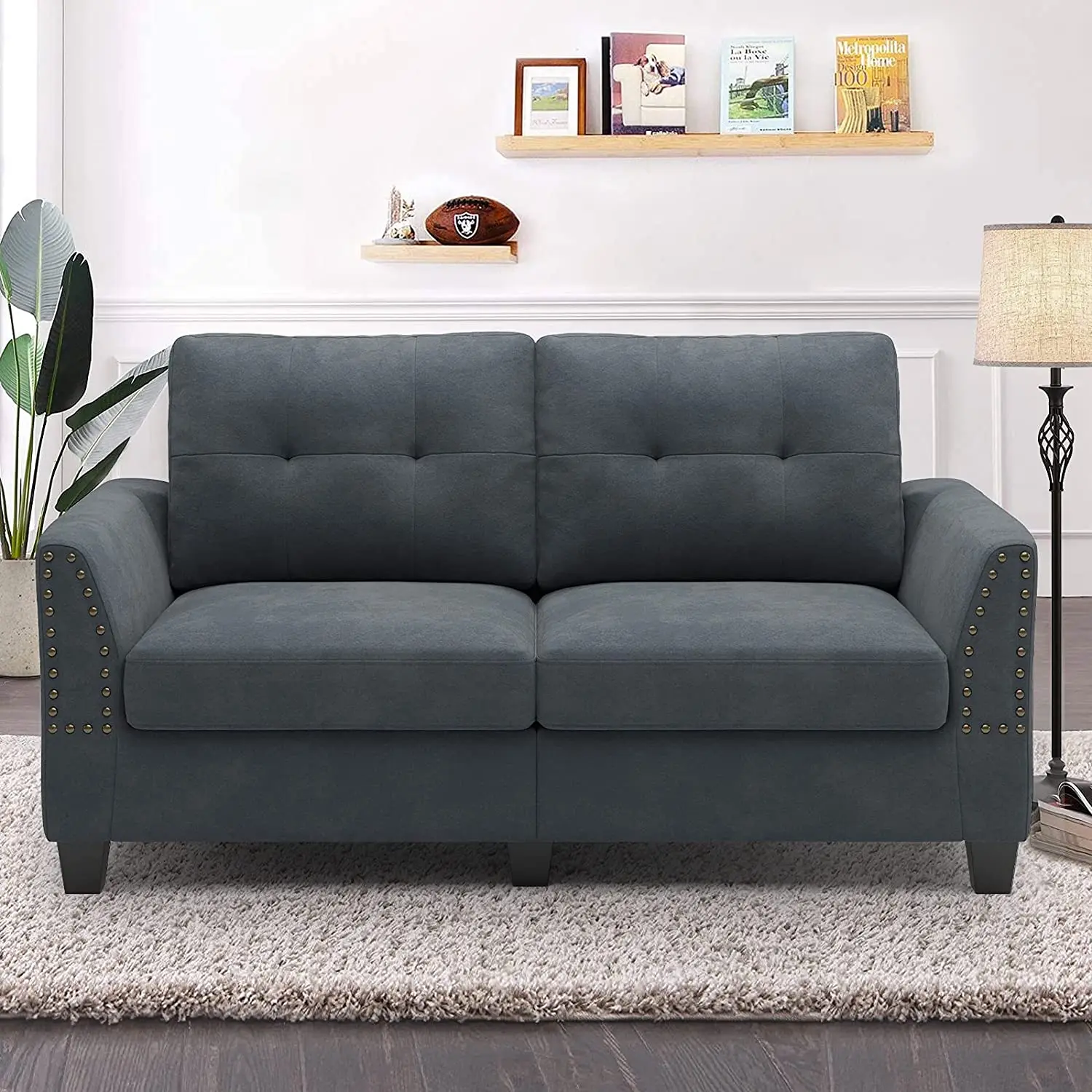 Loveseat Sofa Couch Small Love Seats Furniture Grey Couch for Small Spaces