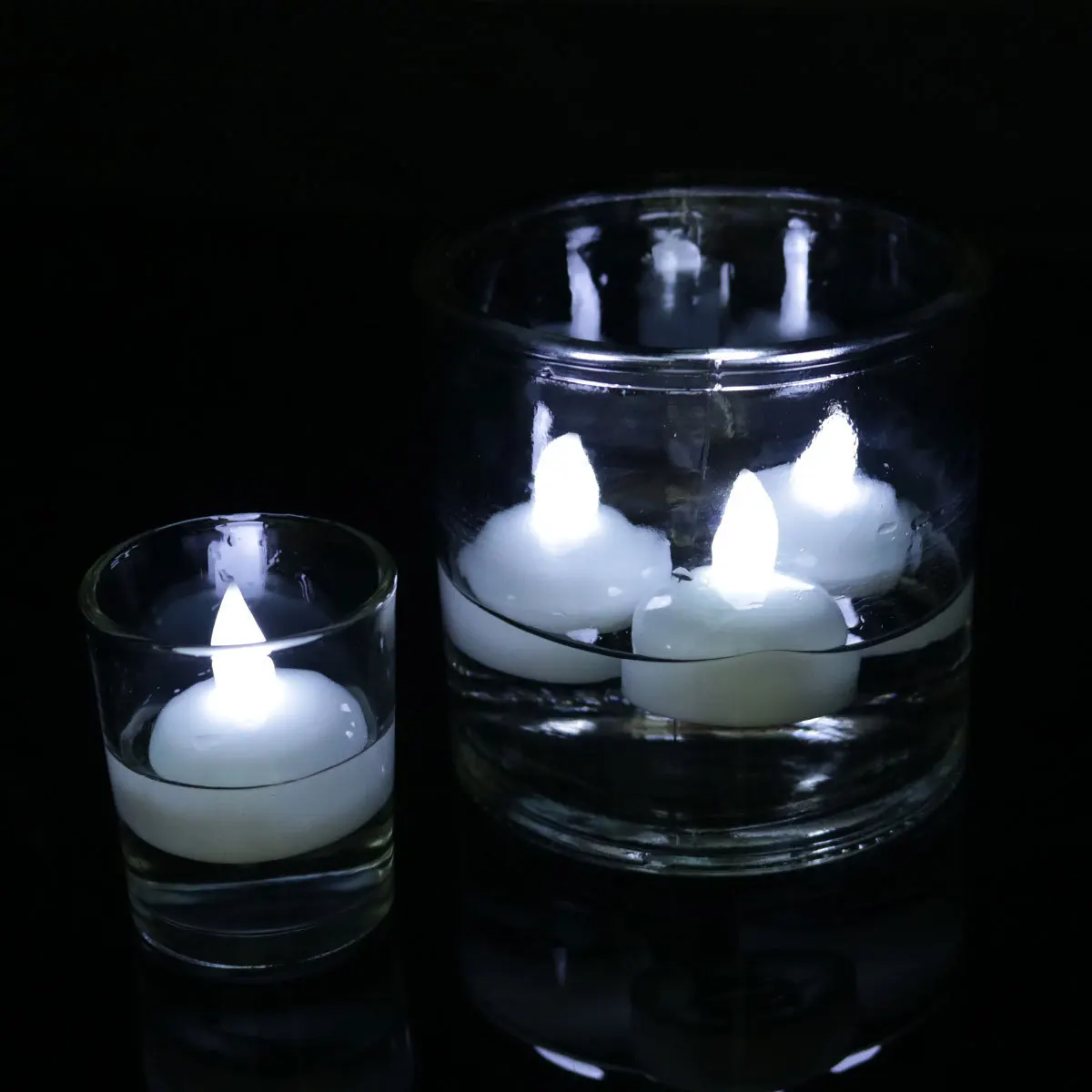 Hot Selling Unique round Shaped Flameless Floating Candles Water Activated for Ramadan & Diwali Parties & Other Occasions