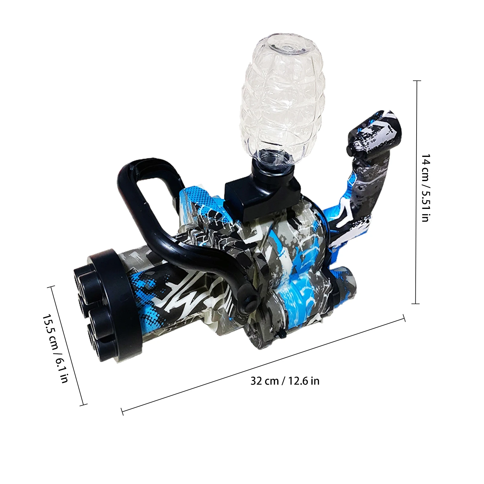2022 Gatling Water Gel Beads Blaster Toy Guns Outdoor Shooting Games Toy Gel Water Ball Gun Bullet Gel Gun Electric For Fun