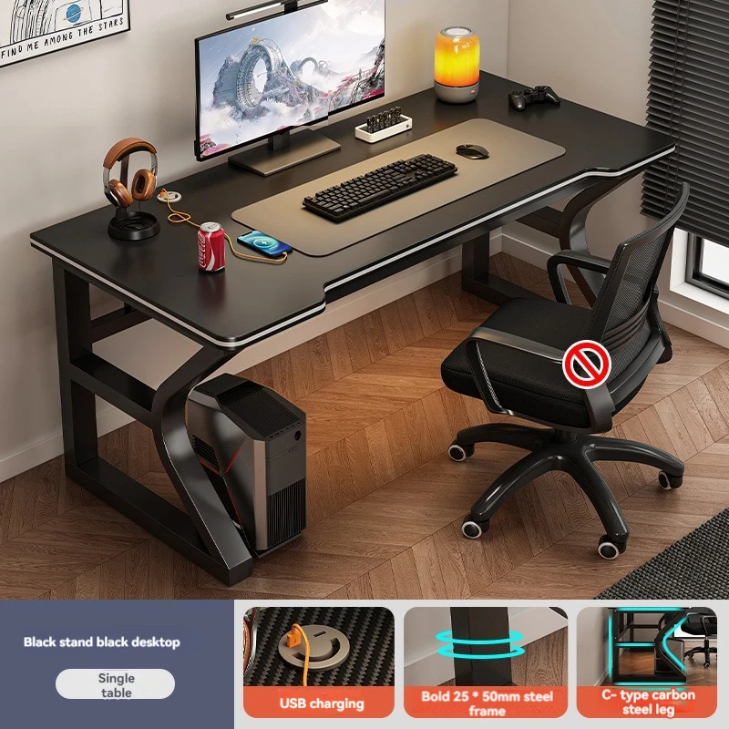 2024 оптовая продажа современный компьютерный стол и офисный стул эргономичные офисные столы из углеродного волокна с Usb-зарядкой