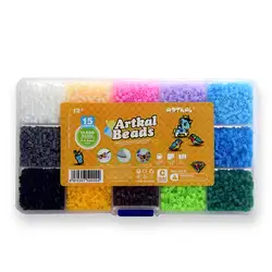 Ready To Ship 15 Colors mini artkal beads set campered with Perler Hama Beads For adult handctaft ironing 2.6mm beads artwork
