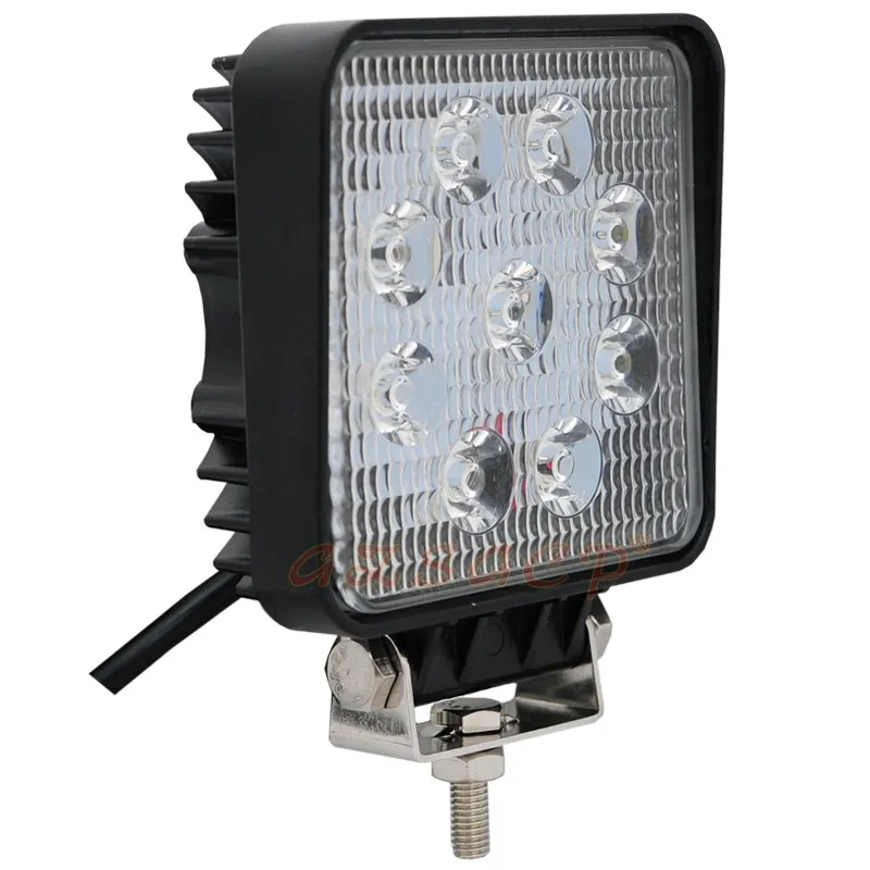 Super bright square 12v 27w 4inch ningbo led work light led tractor working lights