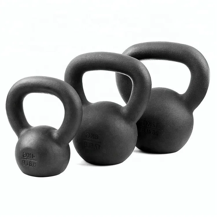 Wholesale Custom Durable Black Powder Cast Iron Competition Kettlebell For Sale