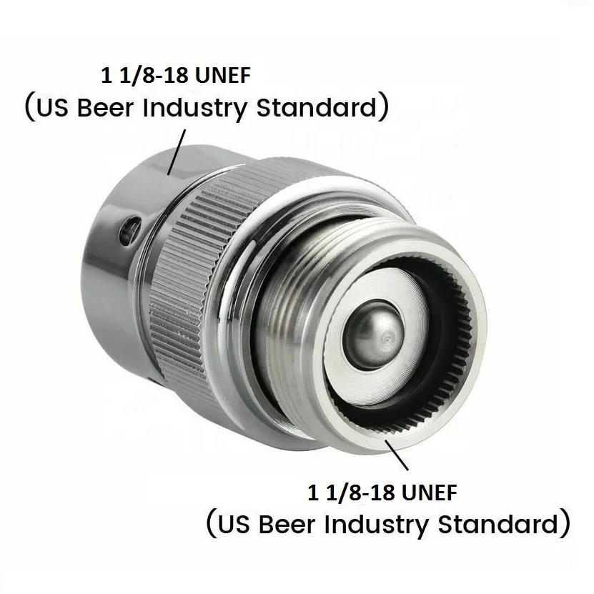 Draft Beer Beverage Dispenser Stainless Steel 304 Adjustable Flow Control Adapter Use For Beer Tap Faucet