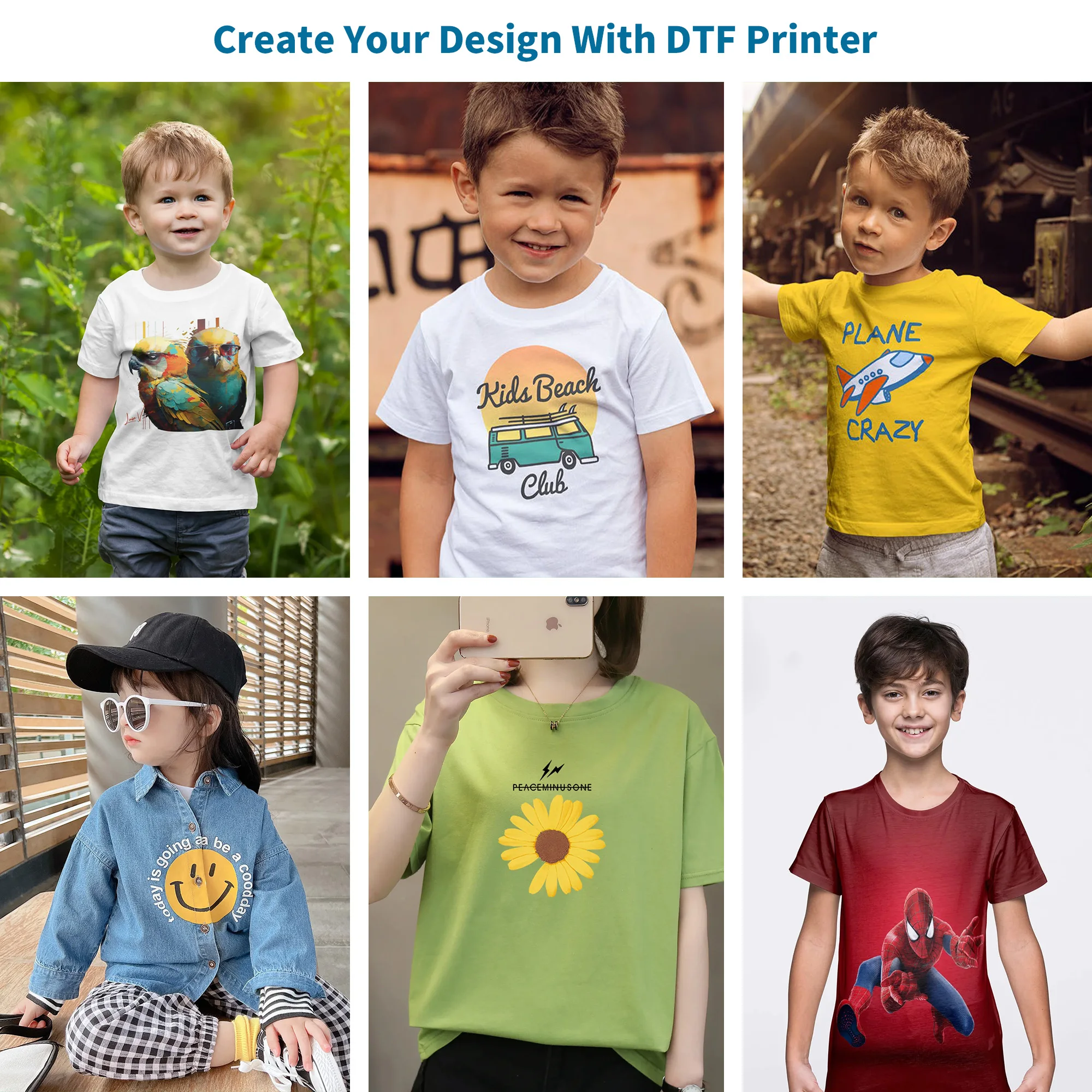 TIFFAN Factory Price dual xp600 cheap DTF Inkjet Printer A4 A3 Size 30cm dtf printer t-shirt dtf printer machine for t-shirt