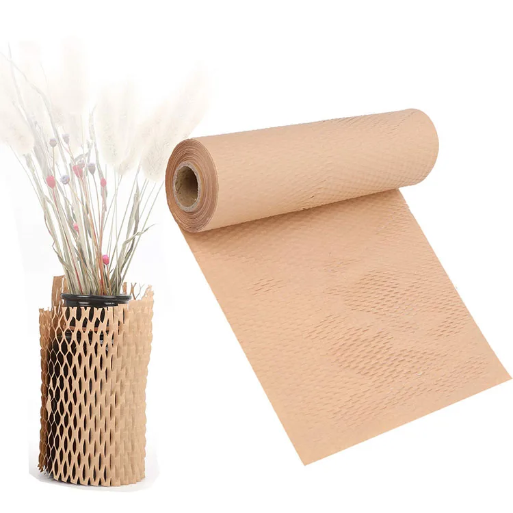 Wholesale Custom Biodegradable Recycle Eco Friendly Flexible Cushioning Kraft Tissue Honeycomb Paper Packaging