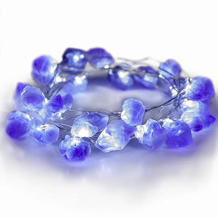 Battery Power Cool White LED Sea Glass Room Decoration LED Light