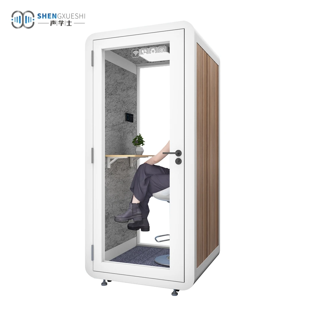 Factory supply quality 1.0x1.0x2.3m acoustic private pod meeting work phone booth phone calling soundproof office pods