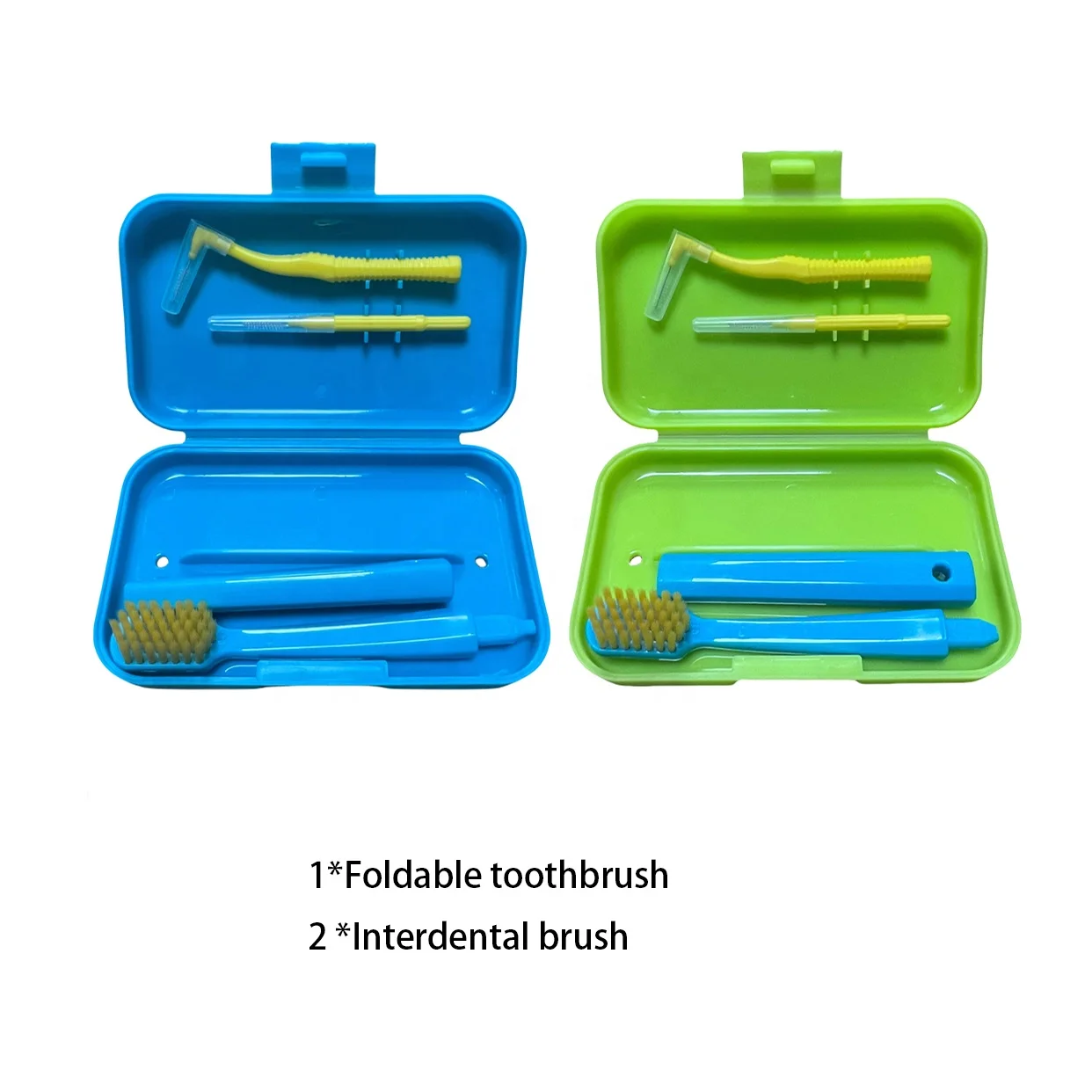 3  in 1 Portable travel dental oral care hygiene kits toothbrush kit teeth cleaning kit