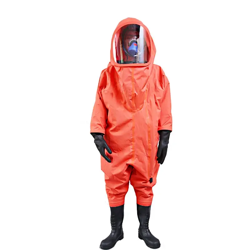 Chemical resistant suit Fully enclosed airtight one-piece chemical protective suit