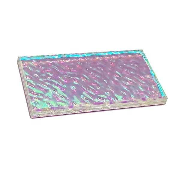 Pink gradient glass craft reflective glass/ coating glass/dichroic mirrors laminated glass for dichroic window