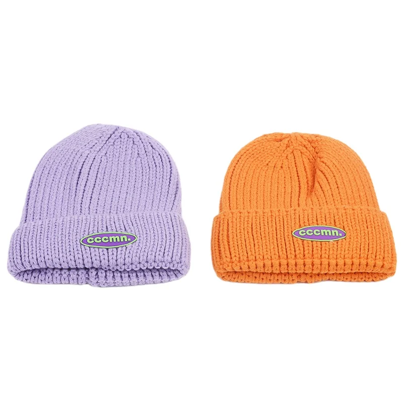 Custom Beanie Hat Parents and Children Hats Knitted Beanie Hat for Winter