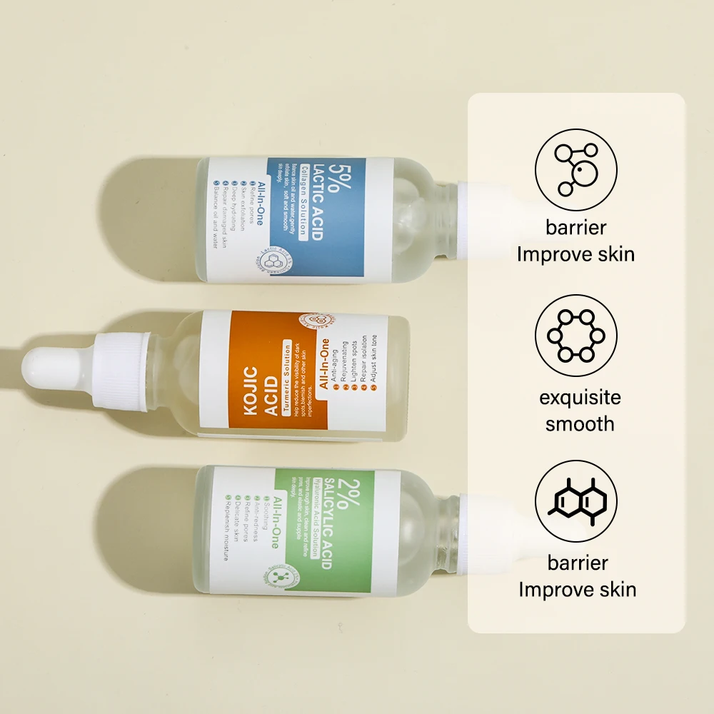 Private Label Serum Reduce Skin Oil Secretion Clean Fine Pores Moisturizes the Skin 30ml MOOYAM Kojic Acid Turmeric Solution