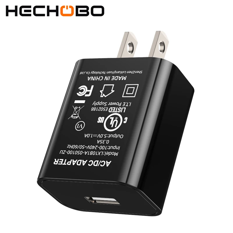 UL certified USA certificated US plug custom travel wall usb charger block 5w cube 5v 1a portable wall usb charger adapter