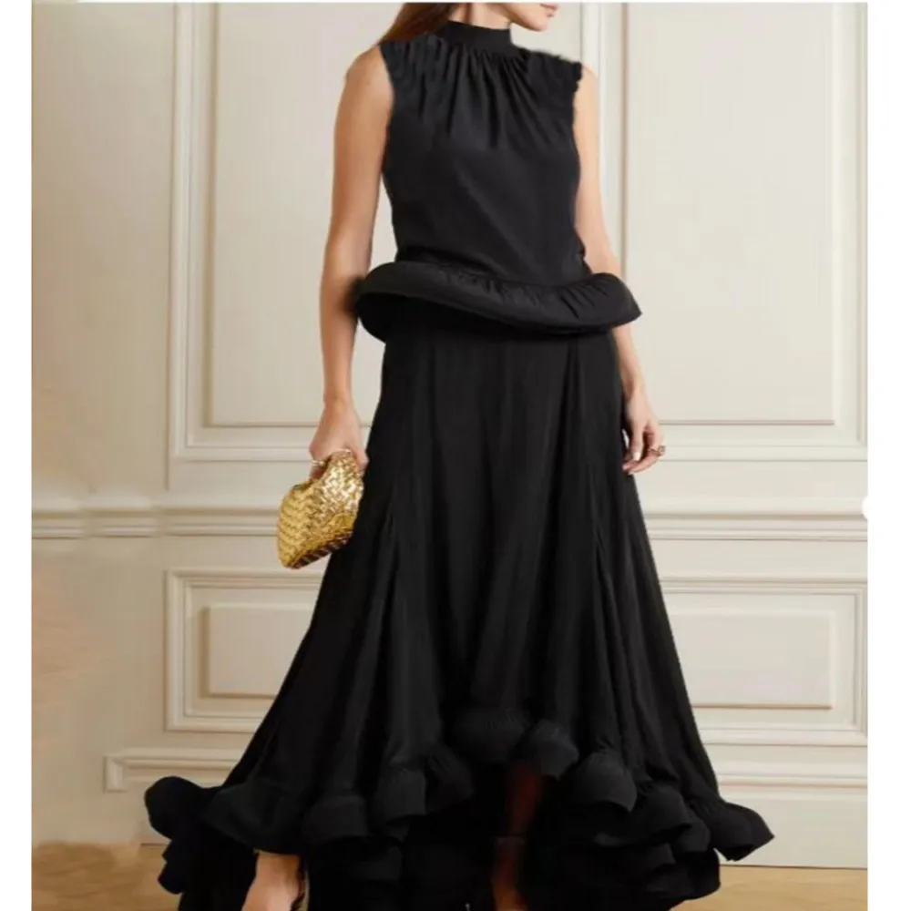 Bettergirl Fishtail Long Half Skirt Set New Summer Sleeveless Ruffle Legantigh Waist Fashion For Women 1 Piece Woven