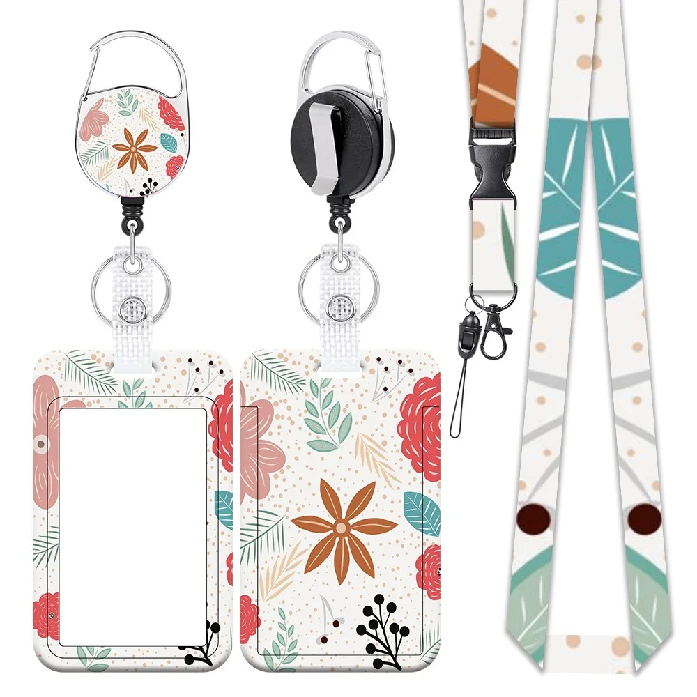 Polyester Lanyard Custom Printable Logo Neck Retractable ID Yoyo Badge Reel Plastic Card Holder Lanyard With Card Holder