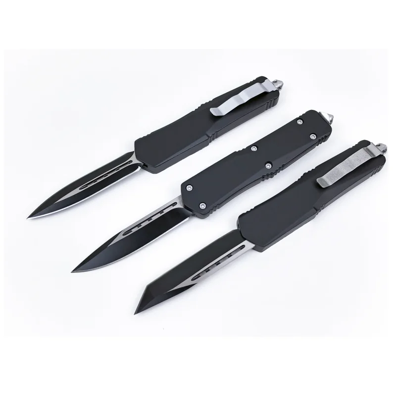 high hardness 5cr13mov steel Outdoor camping folding hunting knife with 58HRC Zinc-aluminium handle