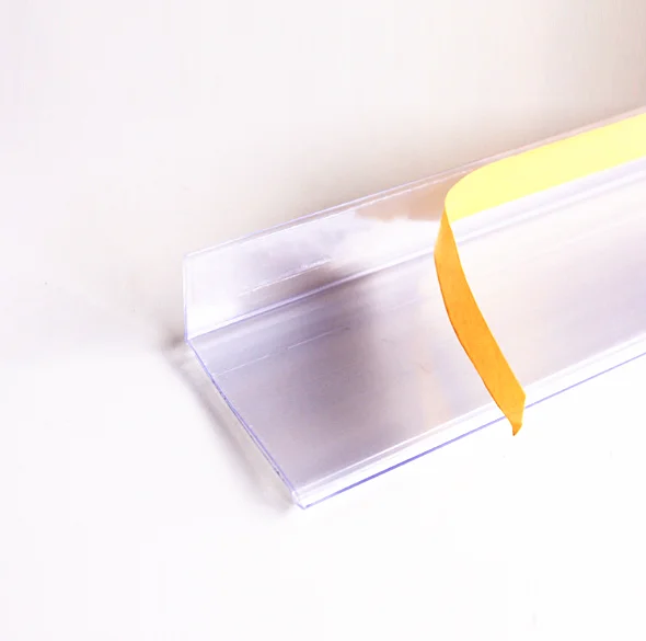 PVC Plastic Label Holder Data Strip Price Tag Supermarket Shelf Edge