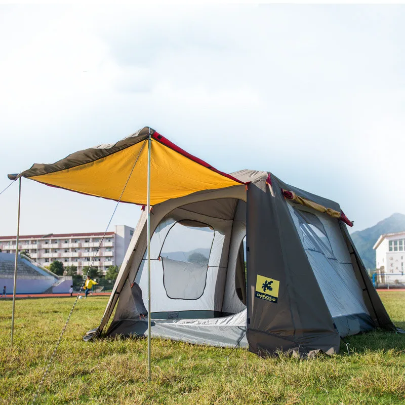 Палатка для альпинизма на открытом воздухе, полностью автоматическая гидравлическая палатка с быстрой открытием для кемпинга, утолщенная, непромокаемая, навес от солнца