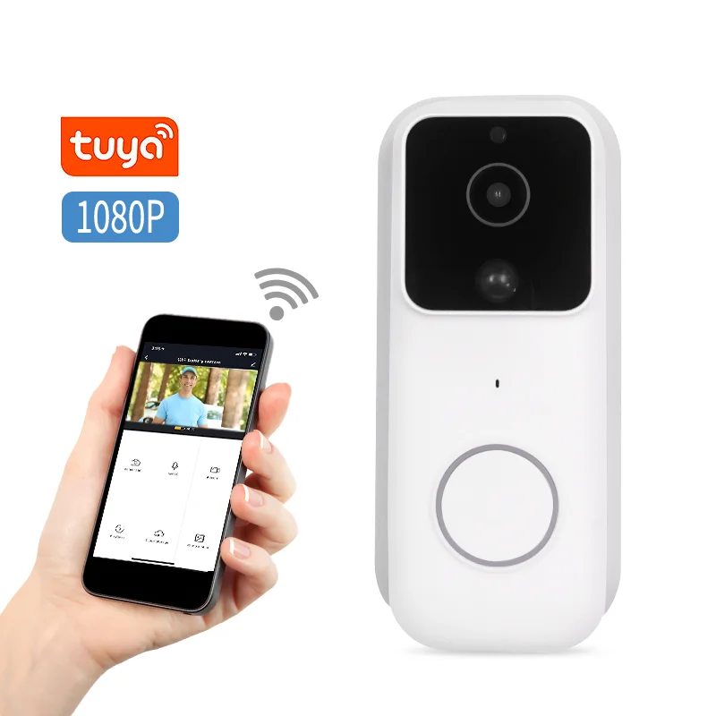 Rechageable battery gate hotel wireless visual intercom doorbell camera HD tuya smart wifi video ring door bell
