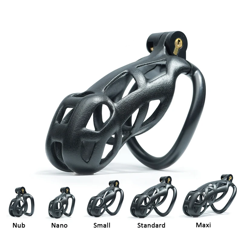 Light Weight Comfortable Plastic Cuckold Chastity Device Penis Lock Cock Cage for Male