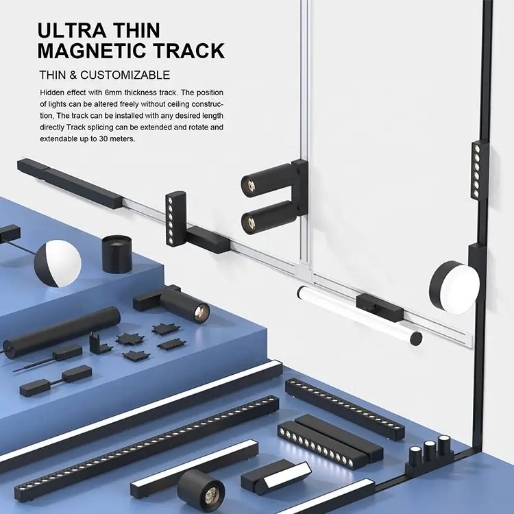 New Products Prismatic Lifespan 50000Hours Food Shop Track Light Commercial Lighting Hotsale Magnetic Lighting