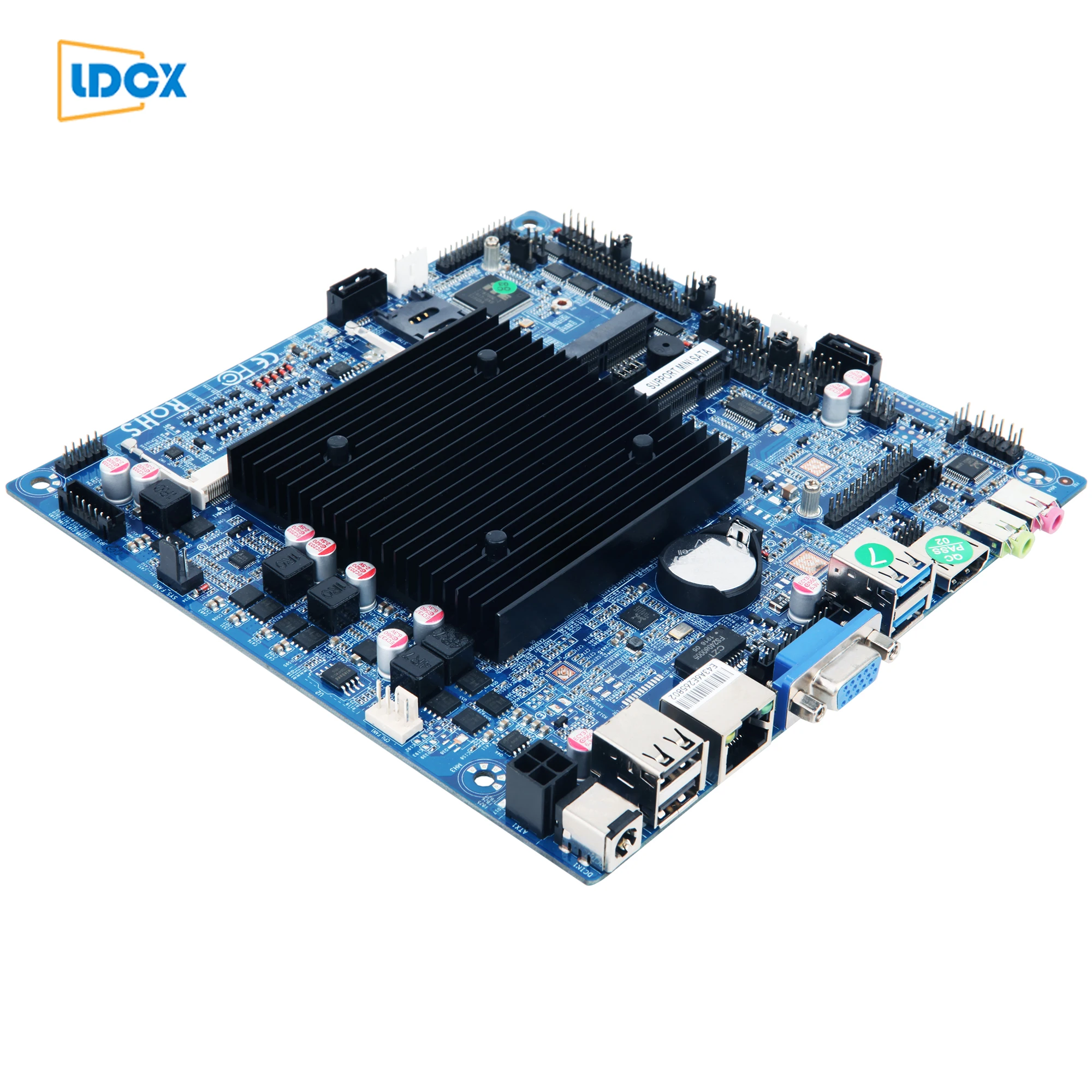 LDCX J1900 fan free four core embedded computer Thin itx motherboard