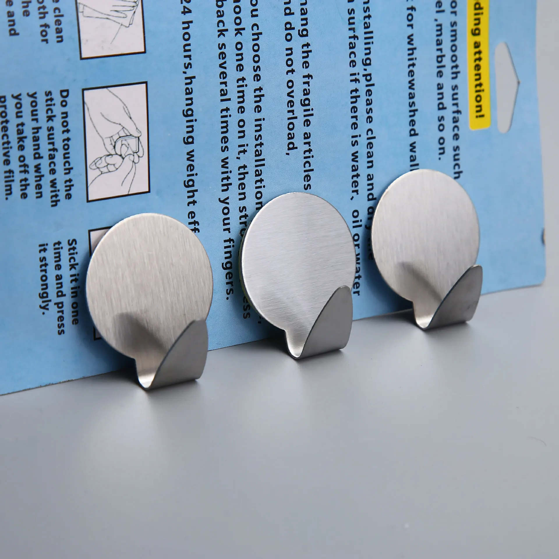 Wholesale 4pcs Socket To Receive Strong Adhesive Key holder 430 stainless steel No-punch Power Plug Hook