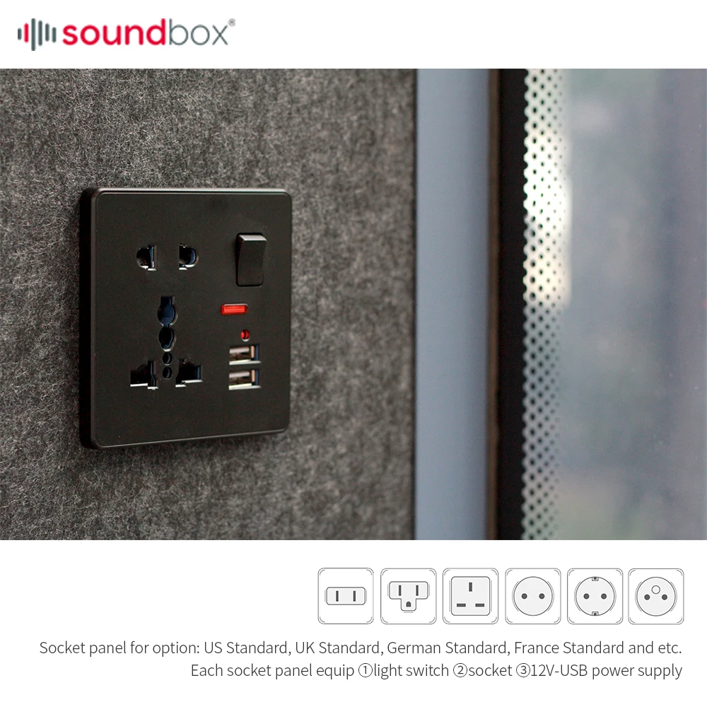 Soundbox Phone Booth Indoor Office Sound Proof Call Pod Noise Reduce Privacy Telephone Booth