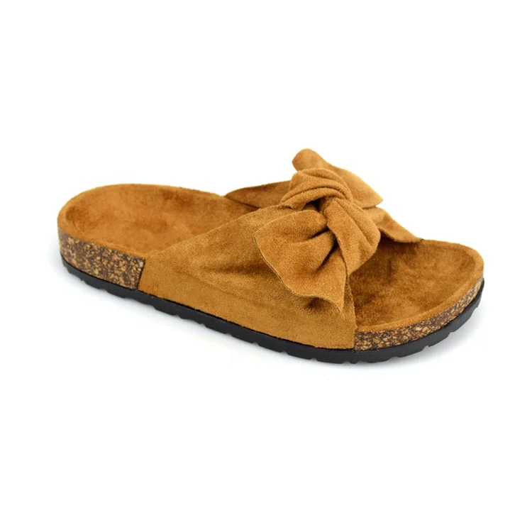 
Factory Customized Colorful Bow Sandals for Women Summer Slipper Ladies Suede Bowknot Slide Female Sandal Shoes OEM Supplier 