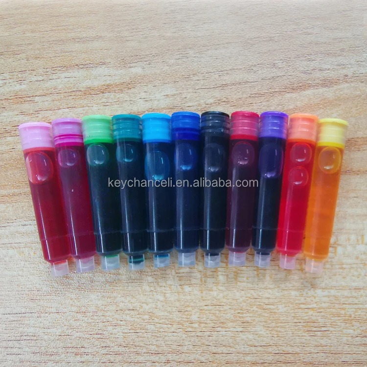 12 colors standard 2.6mm bore refill ink cartridges for fountain pen