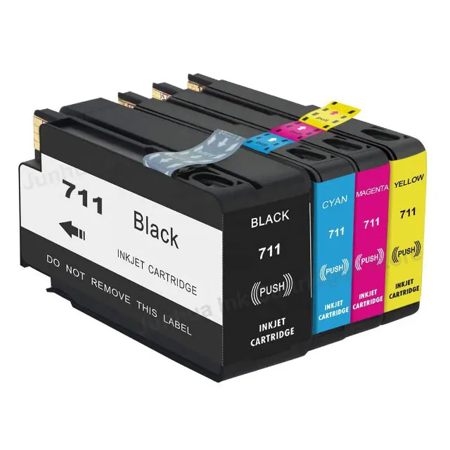 REALCOLOR Best Seller Compatible for HP 711  Pigment Dye Water based Refill Ink Cartridge Continuous Supply