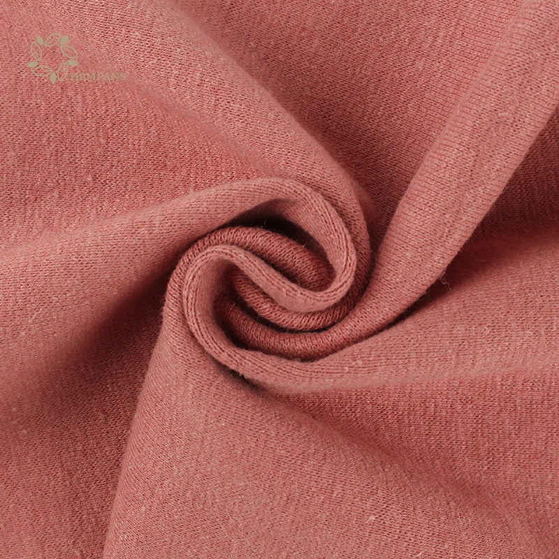 Wholesale eco friendly hemp organic cotton spandex stretch jersey fabric