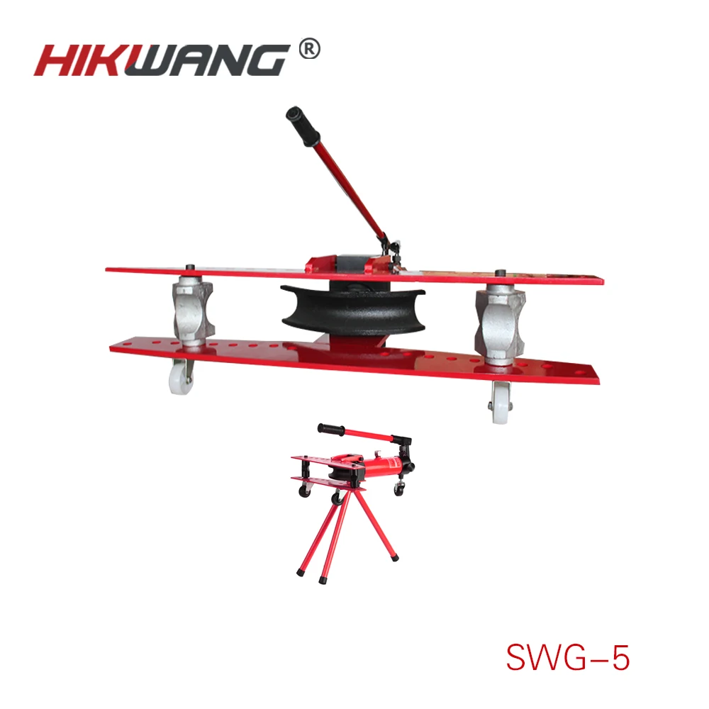 SWG-5 1/2-5 inch manual hydraulic pipe bending tool set round pipe bender hydraulic with 10 bending shoes