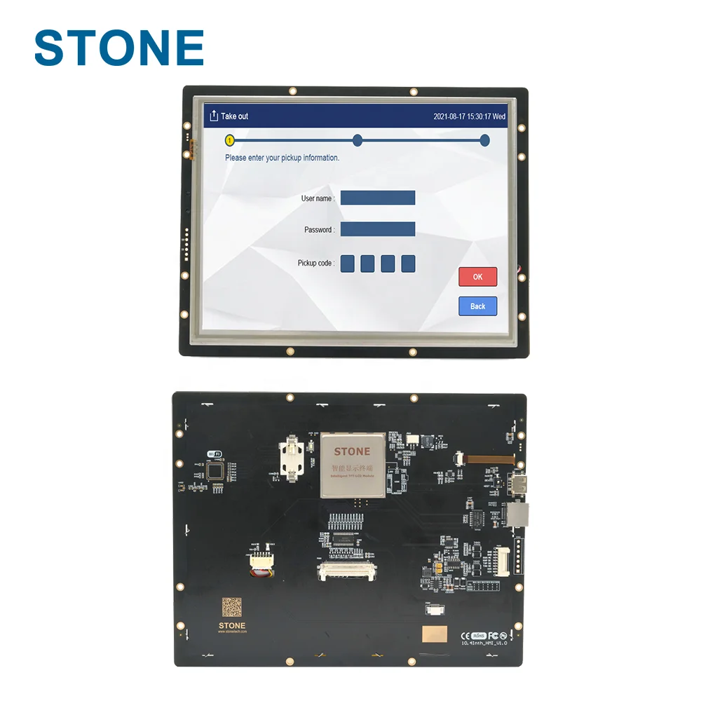STONE 10.4 inch tft LCD Module 1024*768 resolution 262K Colors UART HMI Touch Screen Display LCD Module