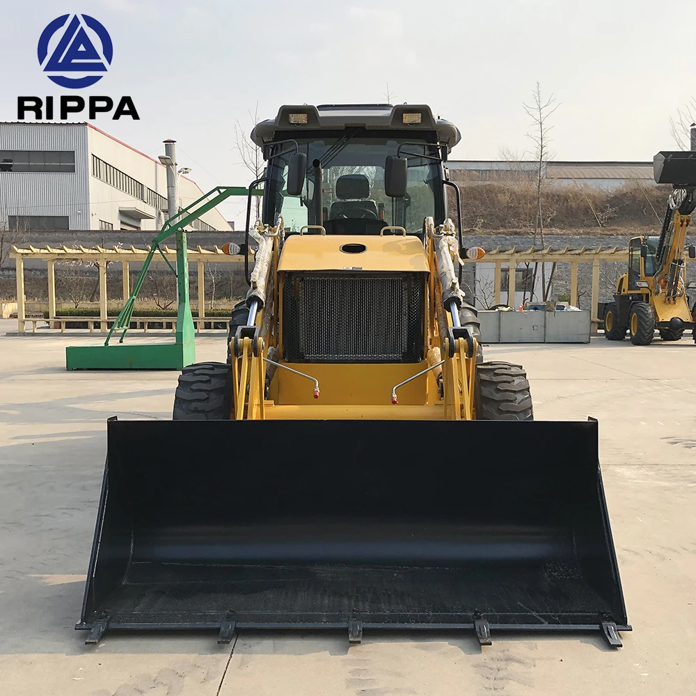 Rippa 4x4 Wheel Loaders Front End Loader 8 Ton Backhoe Loader Retroescavadeira With CE Certification