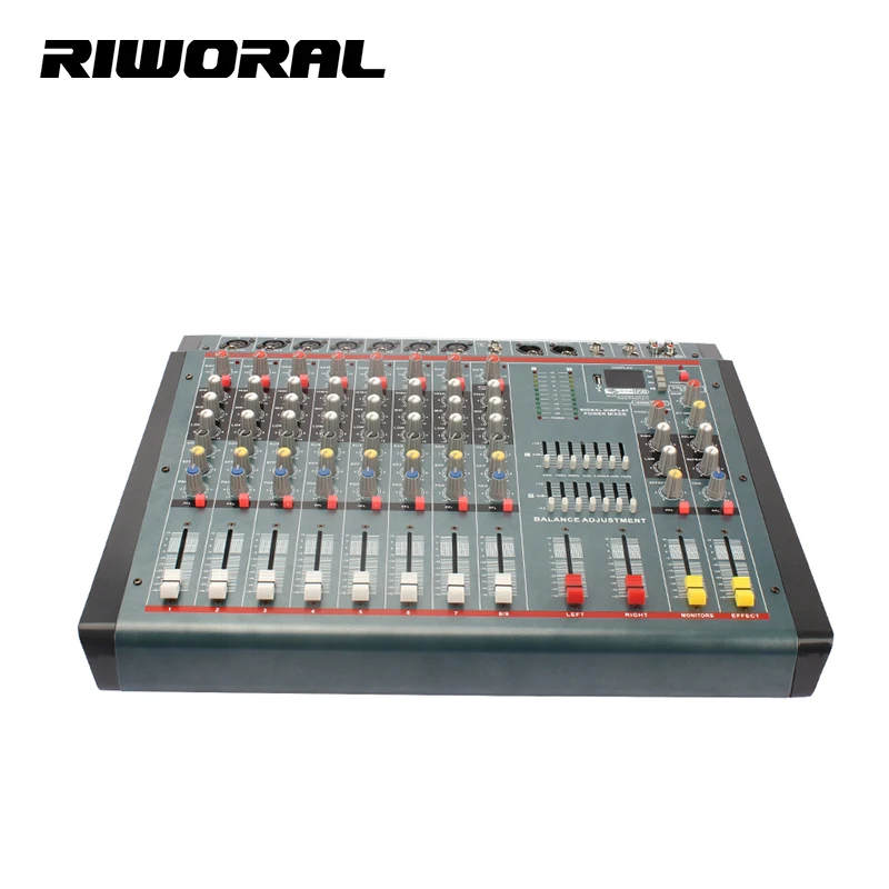 DN833 8 Channel professional sound audio power mixer usb interface controller mixer equalizer power amplifier