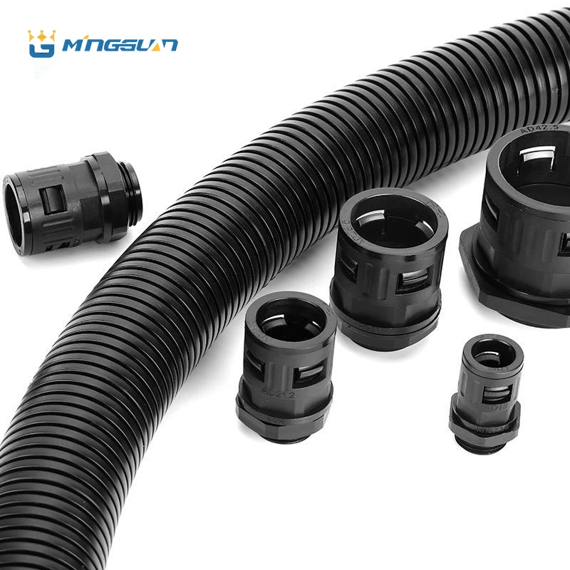 Plastic Conduit Fittings, Quick Coupling, Nylon Hose Pipe Glands, Flexible Corrugated Conduit Connectors, AD15.8