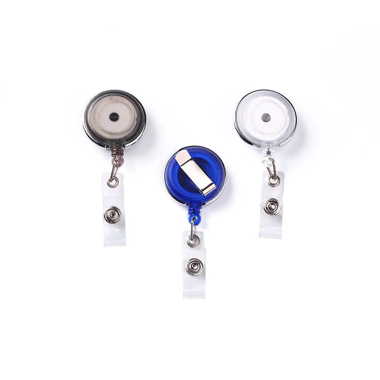 
3.5cm Round Plastic Badge Reel Retractable id Badge Reel Badge Holder Reel 