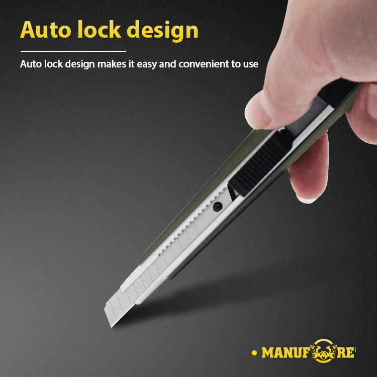 snap-off utility knife push button knife 9 mm carton opener