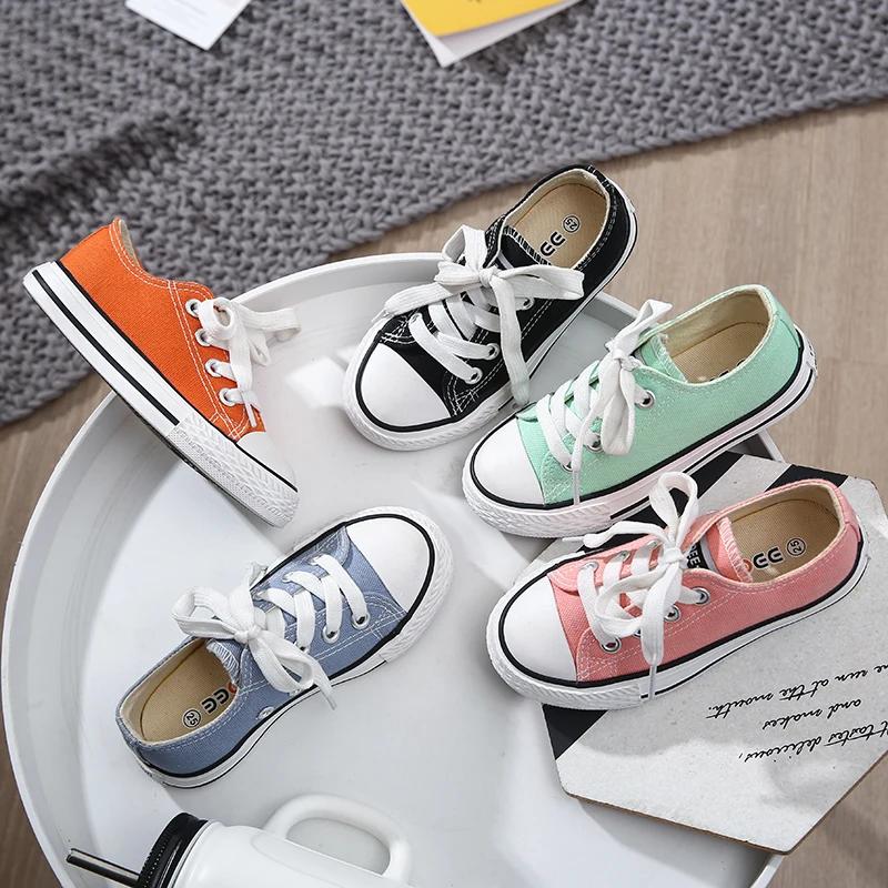 
Kids Shoes for Girl Children Canvas Shoes Boys Sneakers 2020 Spring Autumn White Short Solid Fashion baby Children Shoes 