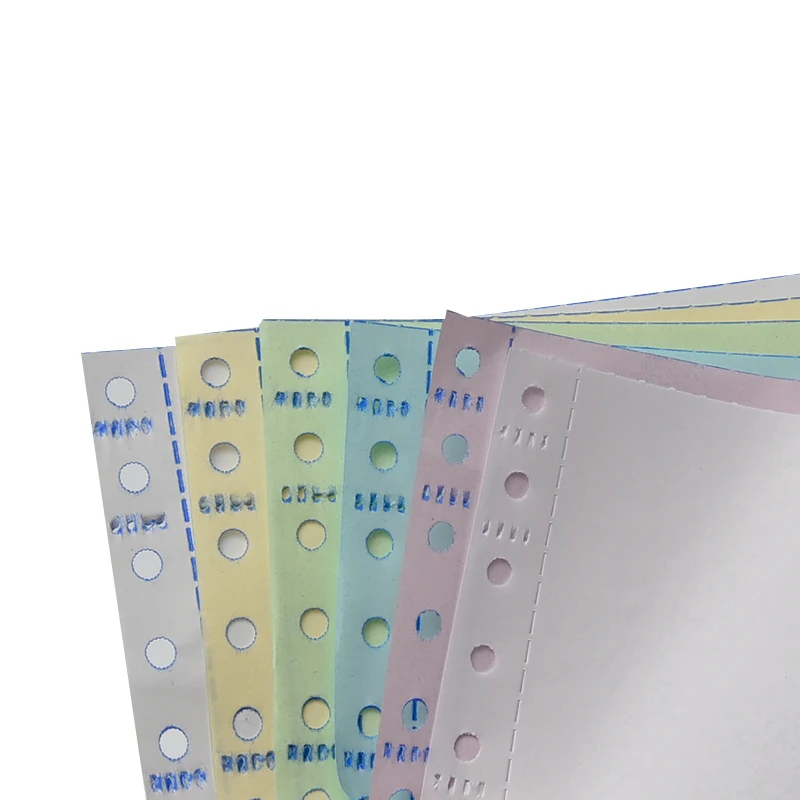 
9.5 X 11 Inch 4 Ply Colour Blank Computer Forms Carbonless NCR Paper - White / Pink / Green / Yellow 