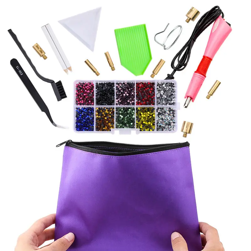 Cheap Factory Directly Sale Fast Heating Press Hot Fix Rhinestone Applicator Accessories Kit for Wedding Dress Shoes Crystal DIY
