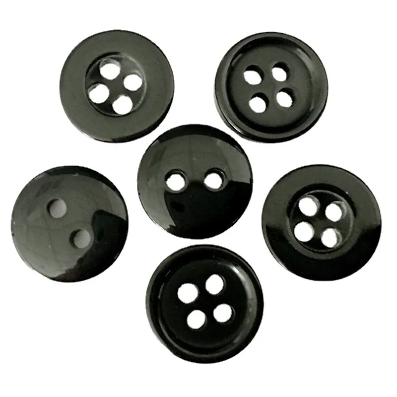 Оптовая продажа, высокое качество, индивидуальные пуговицы из натурального рога с 4 отверстиями для рубашек, мужских костюмов, пальто, пуговицы из смолы