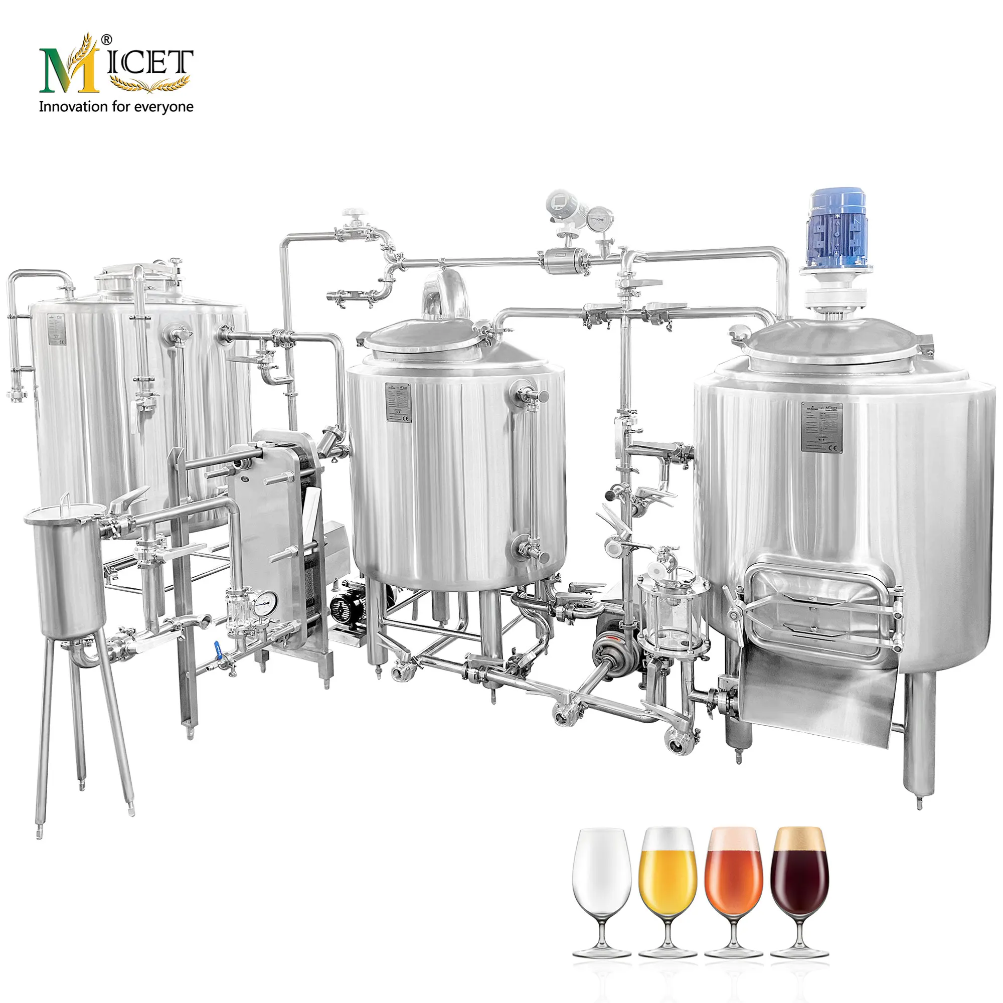 Stainless Steel SUS 304 Brewery Beer Brewing Equipment