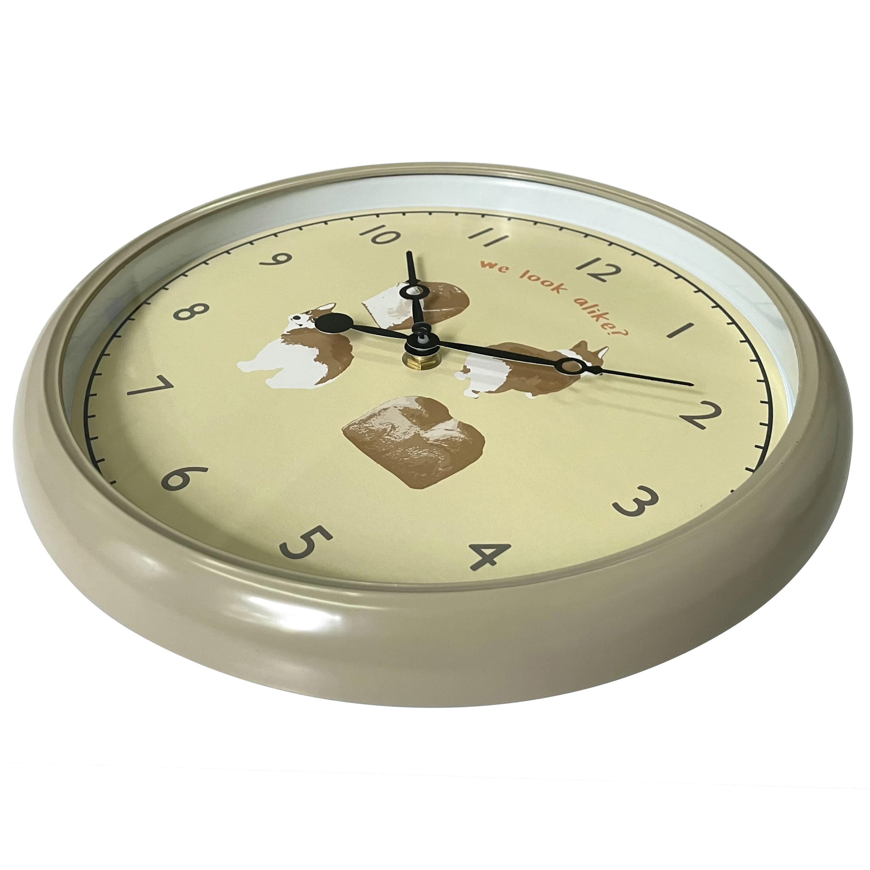 Hot sale Plastic Home Decoration Digital Living room Gifts cute pink Small animals Wall Watch Clock