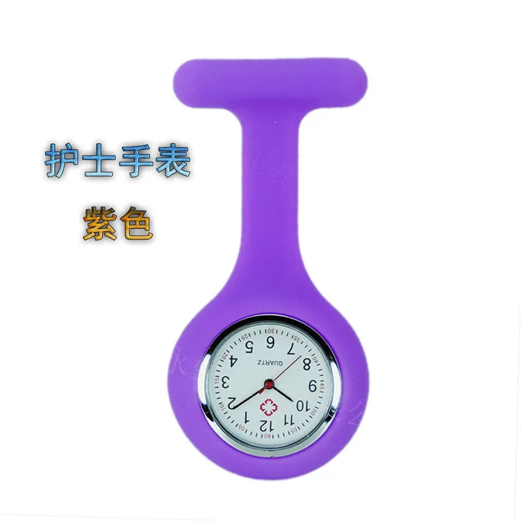 Soft Silicone Nurse Watch in Multi-Colors Durable Movement Breast Watch for Nurses Stock Household Sundries