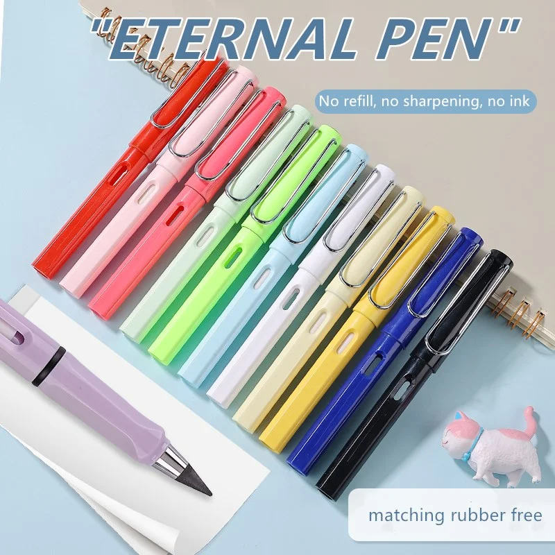 Новинка 2022 пластиковый зажим с наконечником Forever наконечник без чернил долгое время работы карандаш ластиком