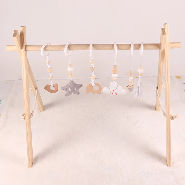 Wholesale multi function practical exquisite excellent elegant wood baby play gym